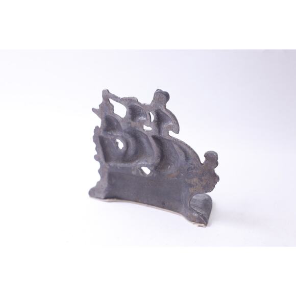 Santa María, Cast Iron Sailing Ship, Door Stop, 6 inches, Book End, Home Decor - Picture 2 of 3